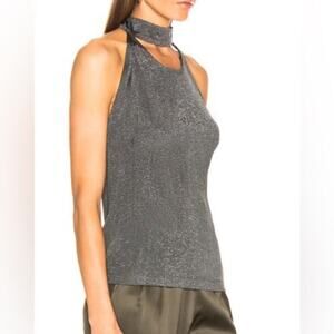 NWT FLEUR DU MAL SPARKLE SLEEVELESS CHOKER‎ TOP SIZE L